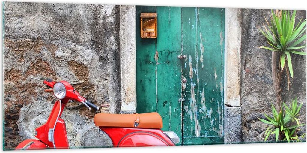 Bilder auf glas - Scooter transport italien retro - Produktbild 