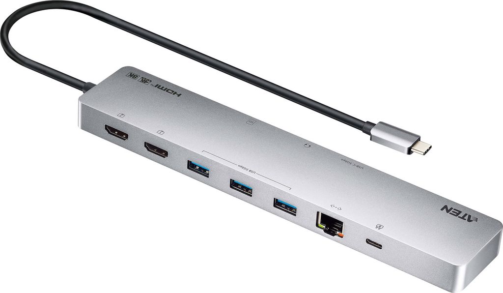ATEN UH3240 USB-C Dock 4K Dual Display mit Power Passthrough