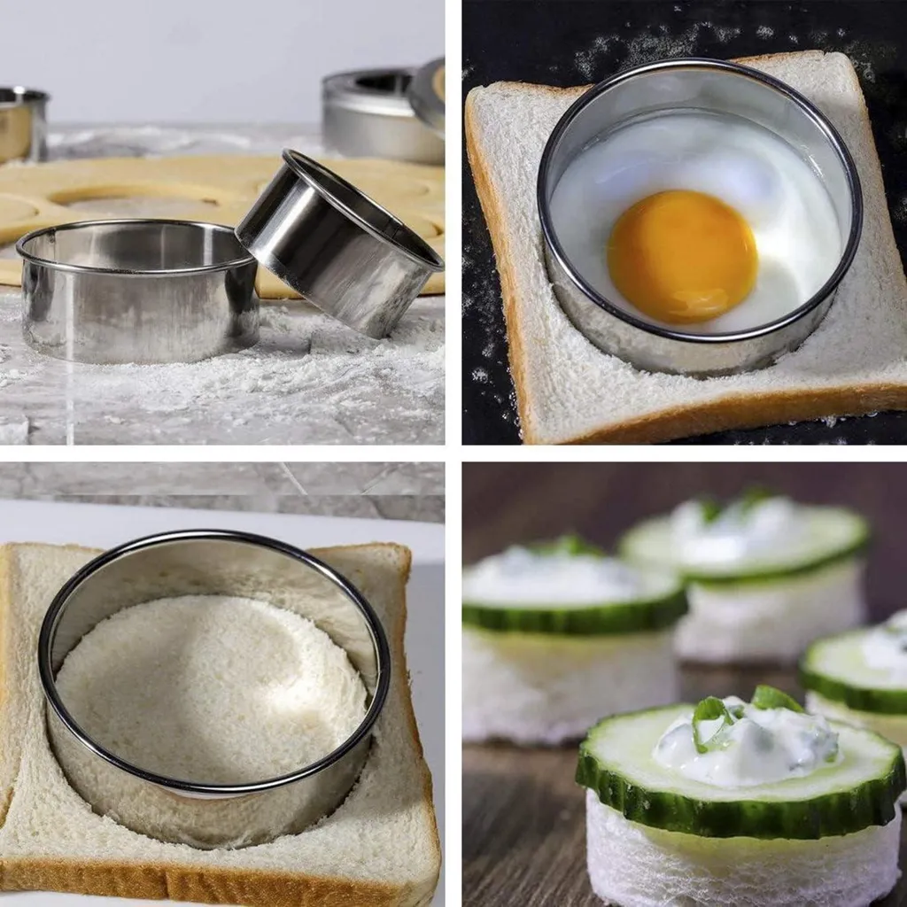 Set 12 Stampini Rotondi Inox per Pasticceria e Fai Da Te Cucina - 7