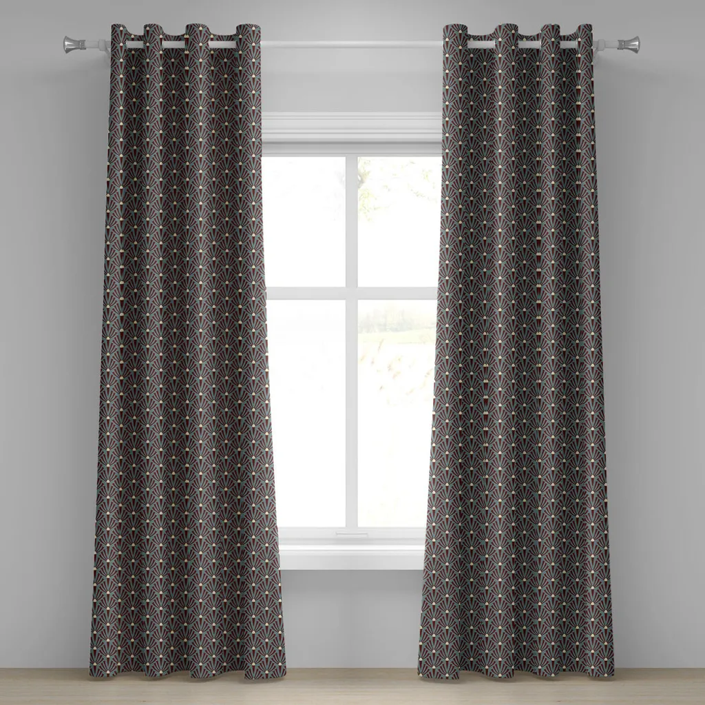 Paire de rideaux décoratifs à motifs de fleurs africaines 280x245 cm