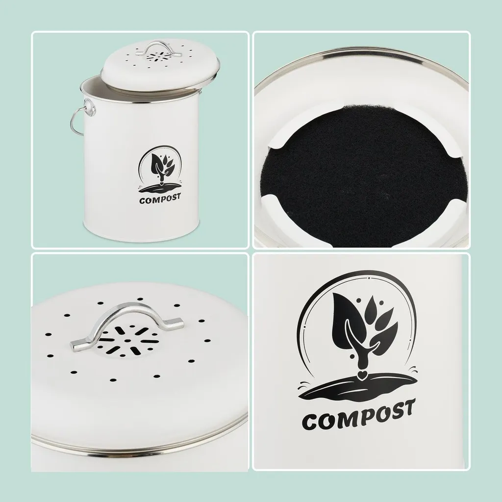 Compostiera Domestica Eco 5,5L | Zero Sprechi Zero Odori Cucina - 1