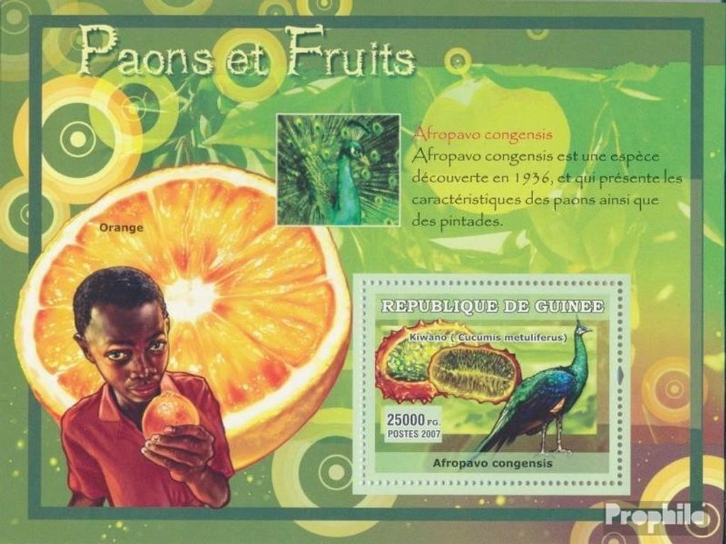 Briefmarken Guinea 2007 Mi Block 1197 (kompl. Ausgabe) postfrisch Afropavo congensis