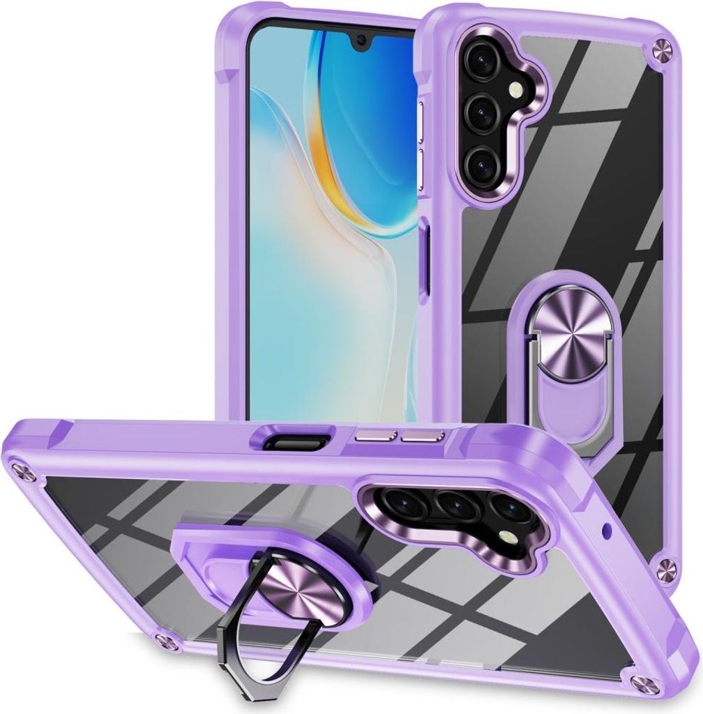 Samsung Galaxy A16 5G Hülle - Coverup ShockProof Transparent Ring Kickstand Back Cover - Violett