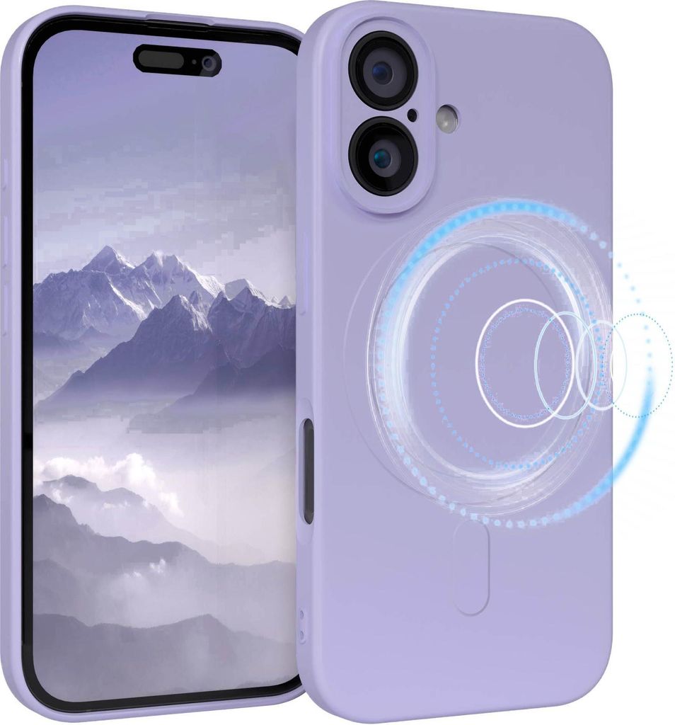 EAZY CASE - Silikonhülle magnetisch für Apple iPhone 16, Hülle Silikon, weich stoßfeste Magnet Handyhülle, Schutzhülle mit Kameraschutz, TPU ...