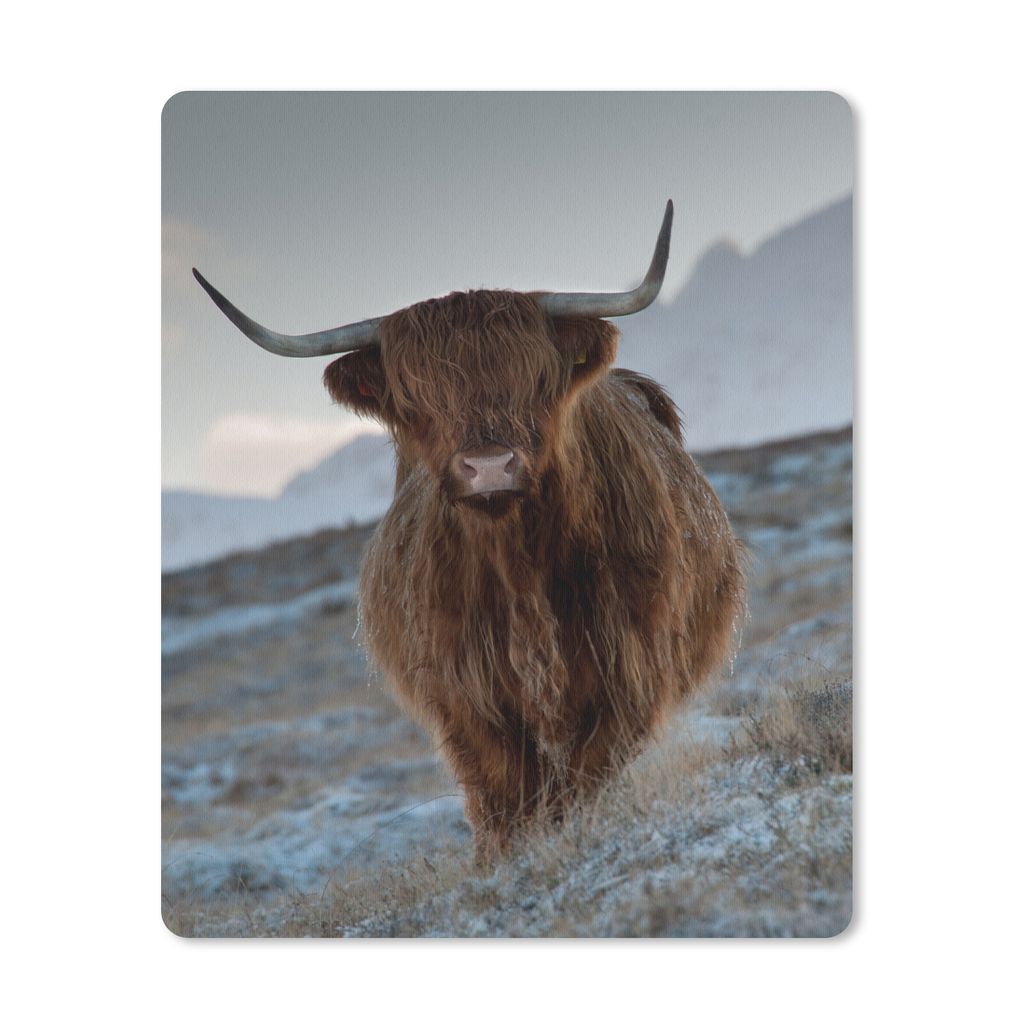 MuchoWow Mauspad Mousepad Schottischer Hochländer - Landschaft - Schottland 30x40 cm - Mousepads - Maus Mat - Pad - Mausunterlage - Mausmatten