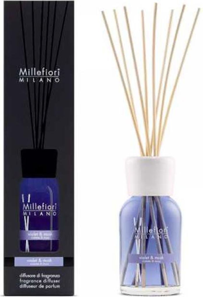 Millefiori Milano Reed Diffuser 250 ml - Violet & Musk