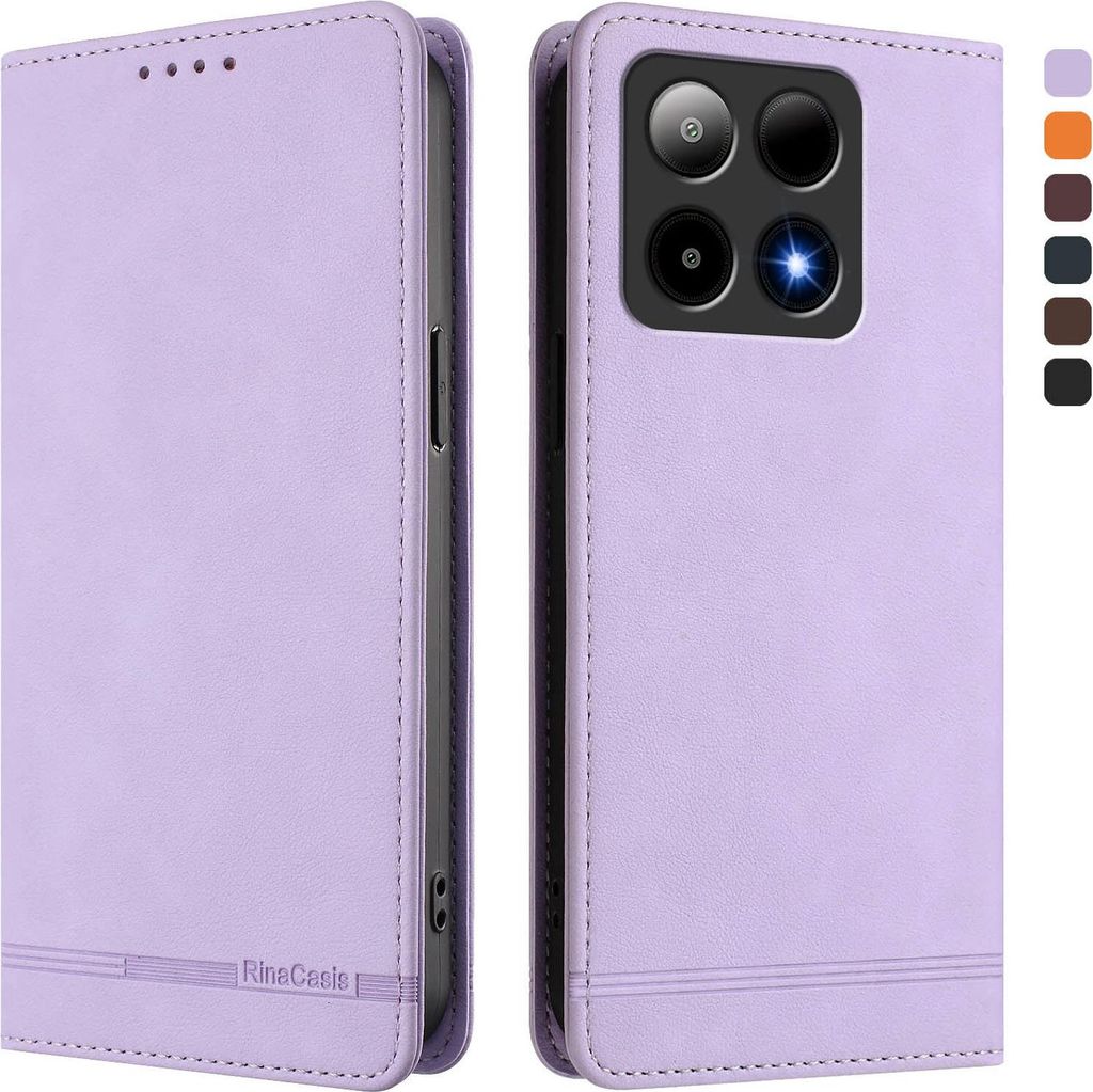 Hülle für Boost Summit 5, Retro Kunstleder Ständer Klapphülle mit Kartenfächer und Magnetische Violett