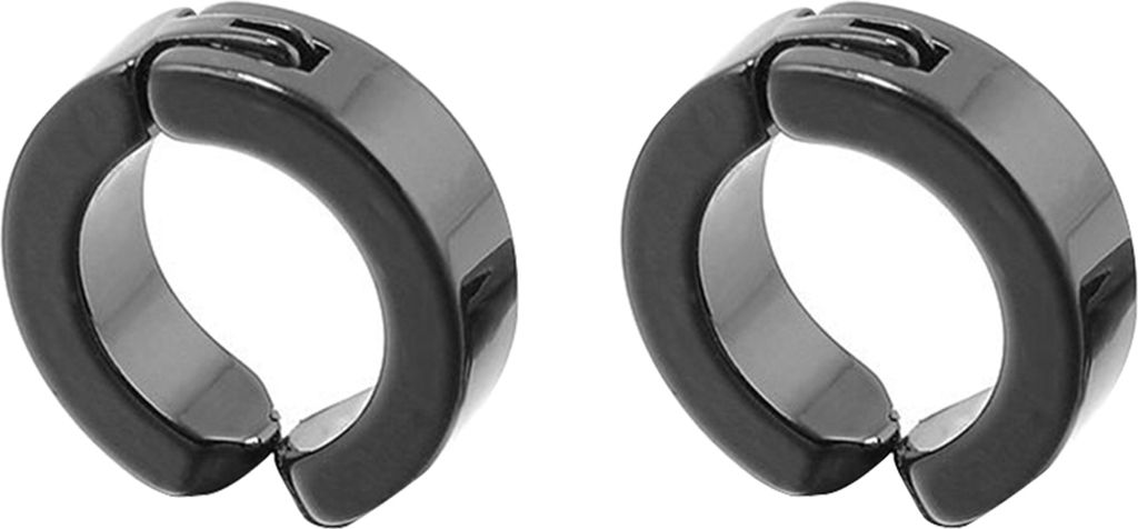 Ohr Manschette Clip Cool Anti-rost Edelstahl Punk Stil Runde Kreis Ohrringe Männer Schmuck für Party-Schwarz