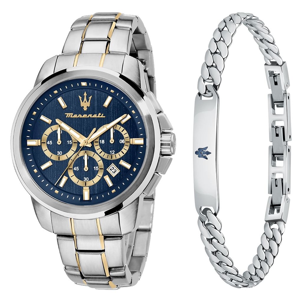 Maserati Herren Uhr SUCCESSO SOLAR Chronograph Edelstahl silber UMAR8873621036