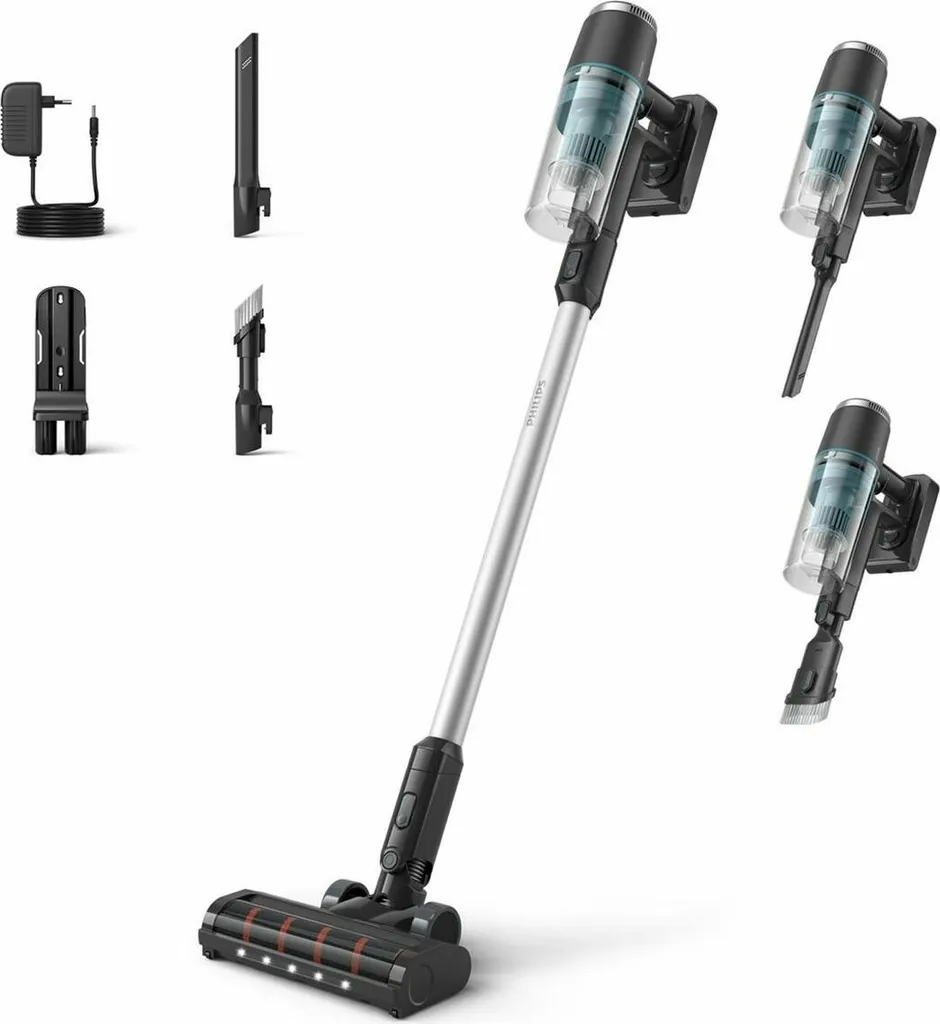 Aspirateur balai Philips XC3031/01 fini la poussière sous les meubles