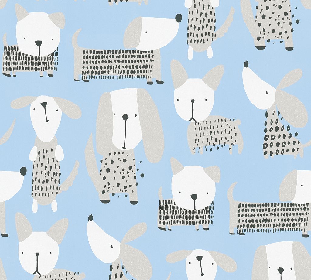 A.S. Création Kinderzimmertapete Boys & Girls Papiertapete blau weiß grau 10,05 m x 0,53 m