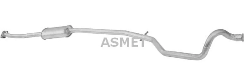 Silencieux avant ASMET 8071 compatible avec 206 OE 1717S6 en acier