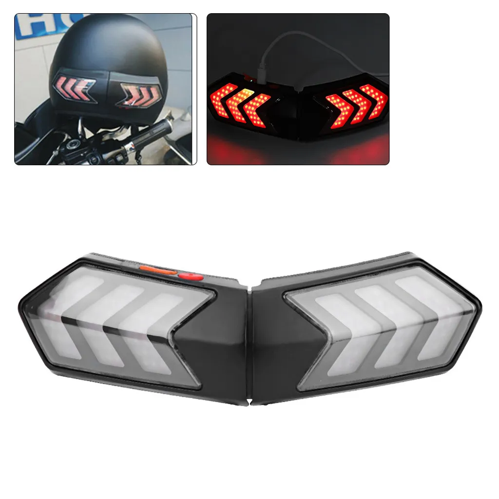 Lampe d'avertissement casque pour rouler de nuit - Visibilité LED - 4