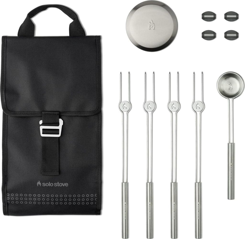 Set von Zubehör für den Solo Stove Mesa Feuerstelle, Edelstahl 22,4x40,6 cm