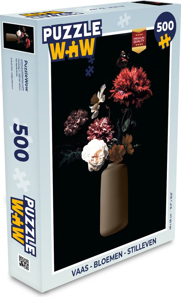 MuchoWow Puzzle 500 Teile Vase - Blumen - Stilleben - Denken - Spiel - Toy