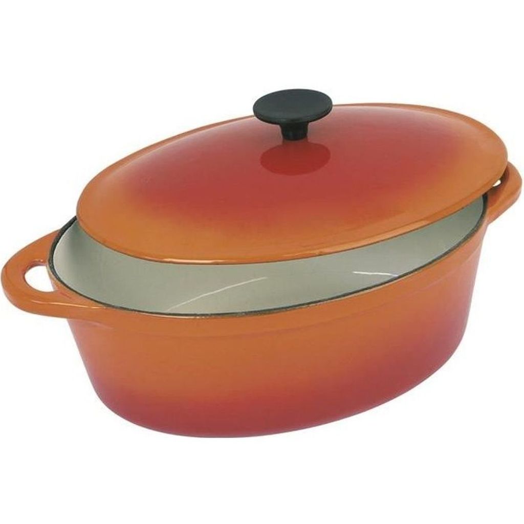 Gers Equipement Cocotte Ovale Fonte 28 CM Kochtopf, Gusseisen/Gussaluminium, Induktionsherd-geeignet