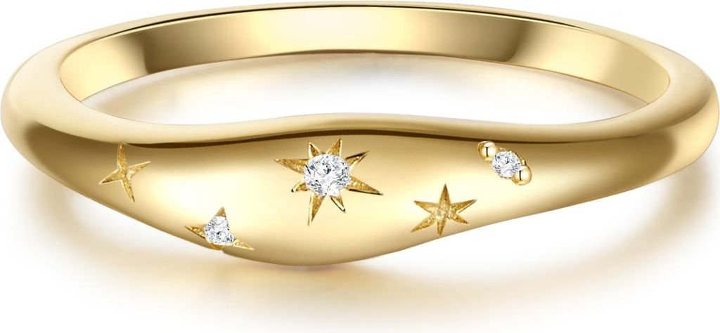 Glanzstücke München Ring Stern Sterling Silber Zirkonia 50083199 58