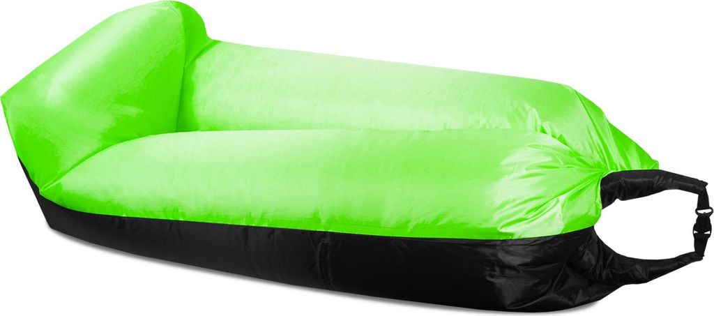 Aga LAZY BAG kanapa na powietrze 230x70 cm Czarny/Zielony Zdjęcie produktu 