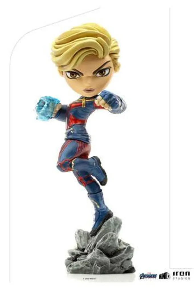 Figurine Captain Marvel MiniCo Avengers avec Socle - Détails Premium PVC