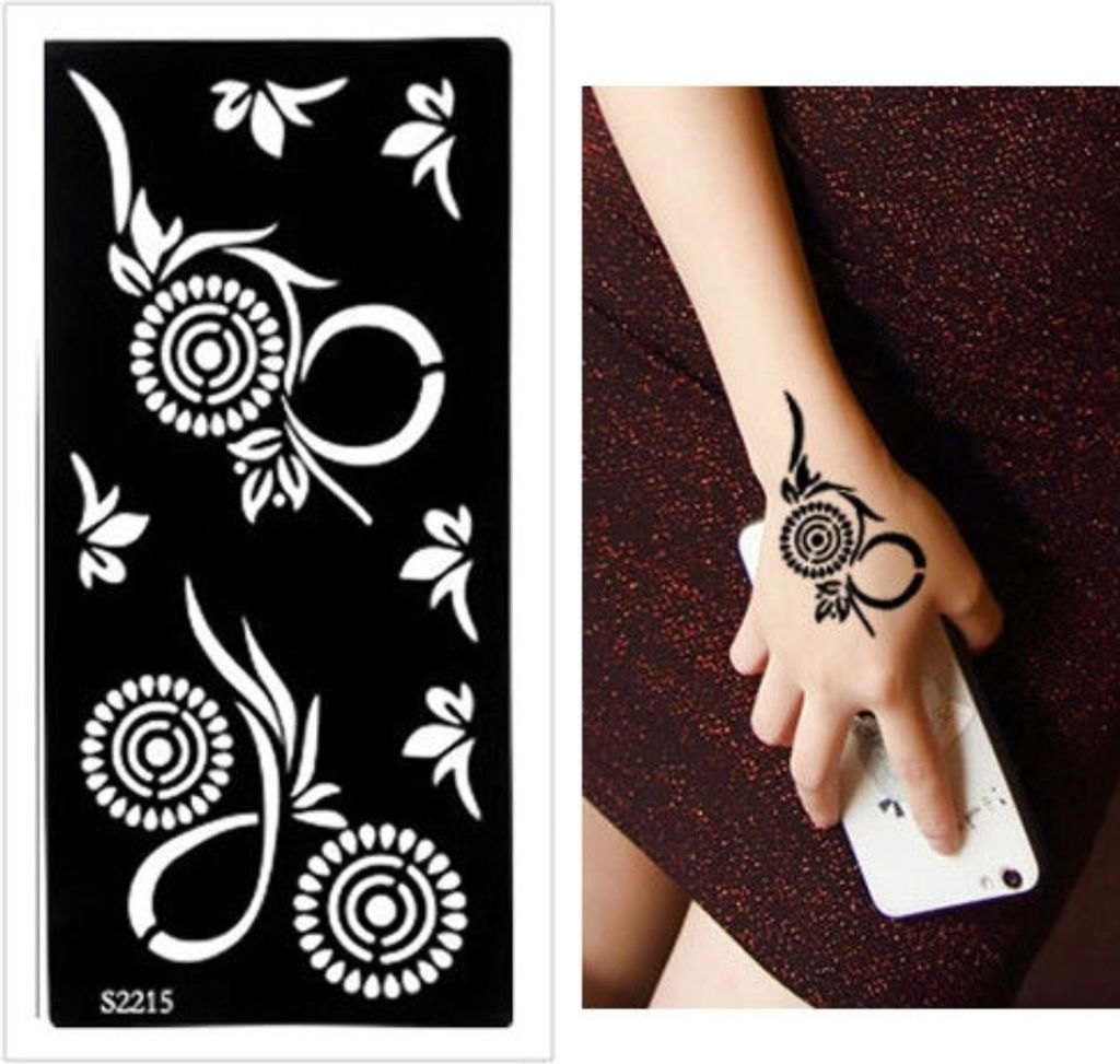 Henna Tattoo Schablone Airbrush Stencil Blume Ornamente