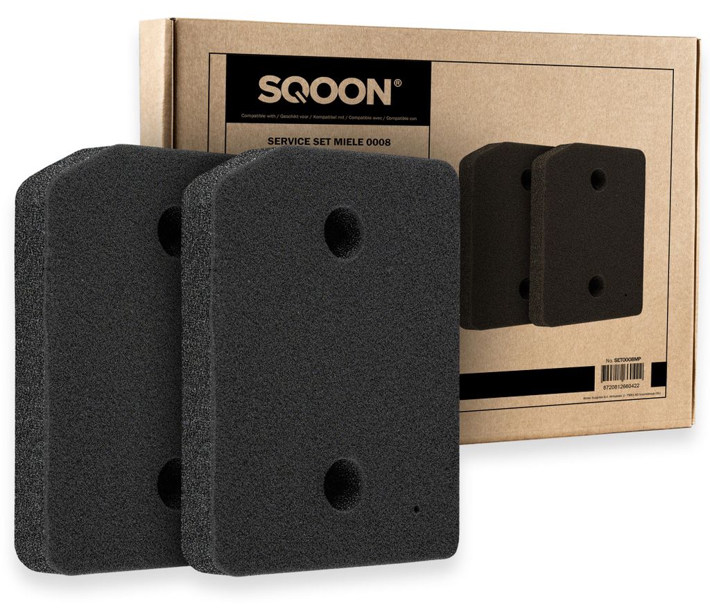 SQOON® Polyurethaan Pluizenfilter voor Miele T1 Wasdrogers Productafbeelding 