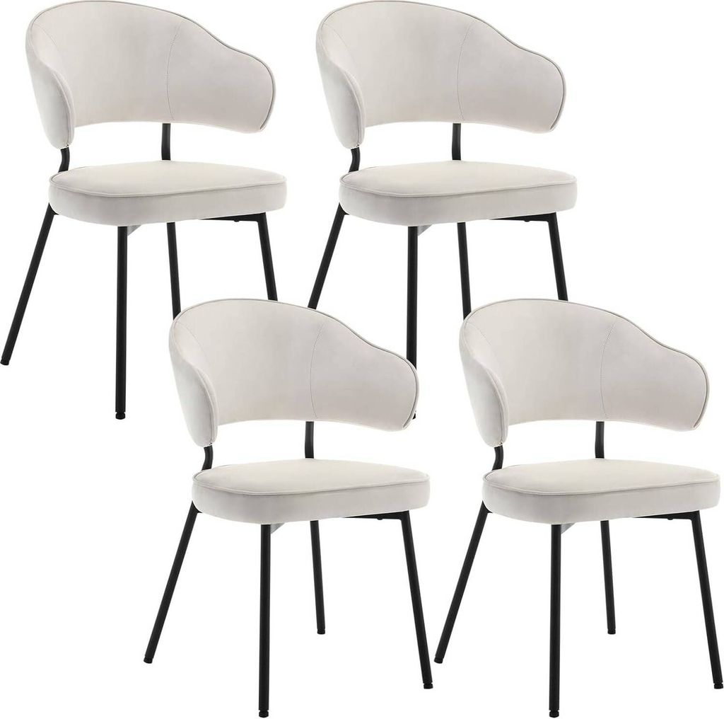 WOLTU 4er Set Esszimmerstühle, Polsterstuhl, Metallbeinen, Produktbild 