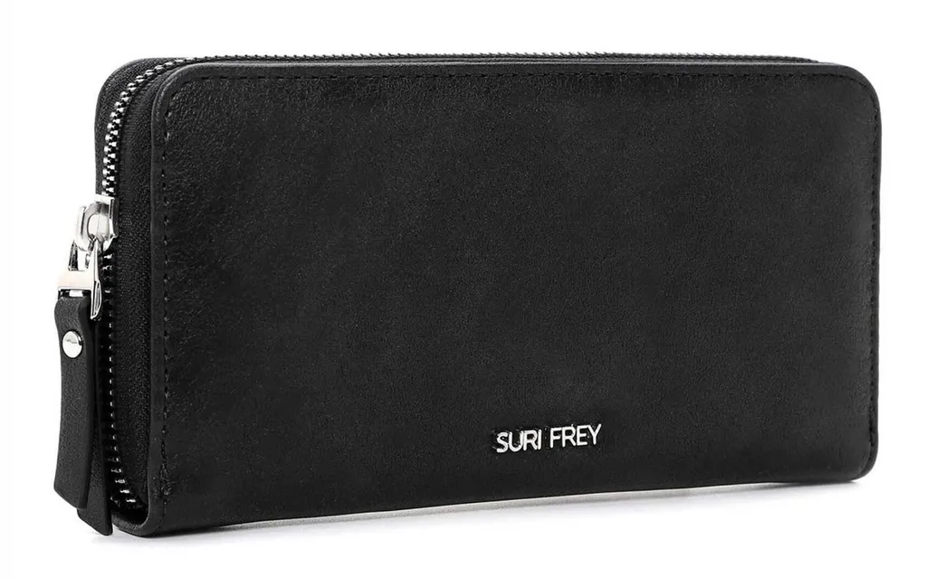 Compagnon SURI FREY Ally Noir en Cuir Synthétique Zip Around Wallet