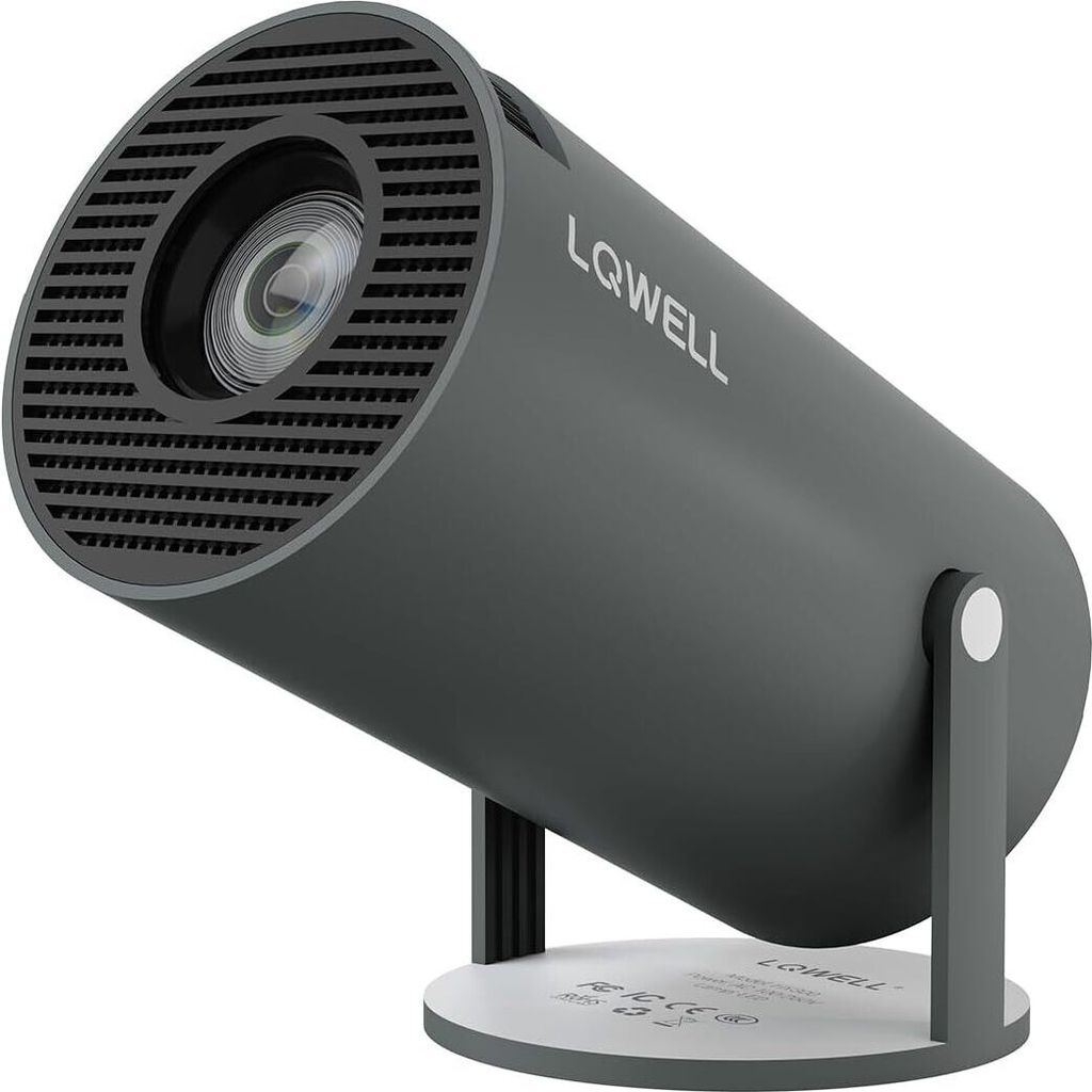 LQWELL Mini Projektor, 5G WiFi, BT5.0, Android 11.0 OS, Automatische Trapezkorrektur, 220-Grad-Winkel, 130-Zoll-Display,für Phone/PC/Laptop/Xbox/S...