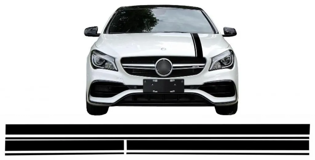 Autocollant noir toit et hayon pour Mercedes CLA W117 et Classe A W176