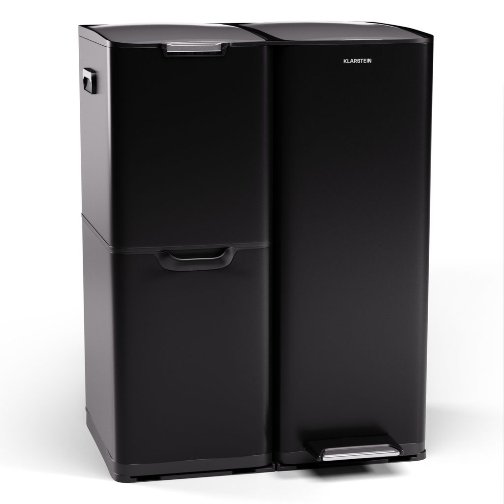 Klarstein Tiyo 3-in-1 Mülleimer - 60L Küchen-Abfalleimer Produktbild 