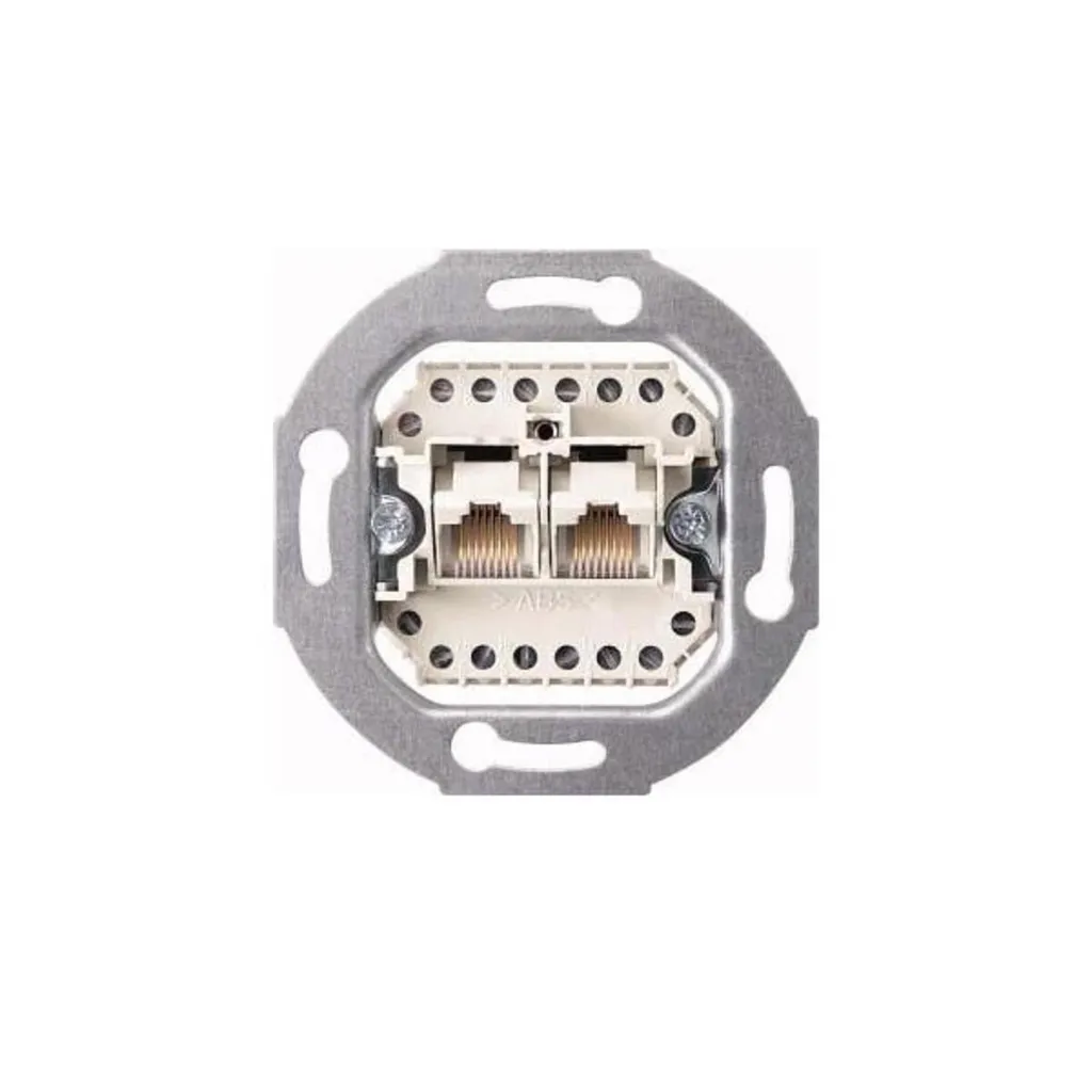 Mécanisme UAE 8/8 Merten 465701 - Double Prise RJ45 Blindée Blanc