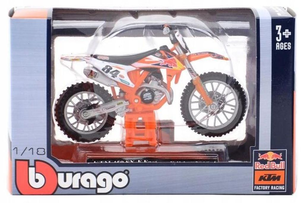 BBurago 1:18 Red Bull KTM Motorrad 51081 Produktbild 