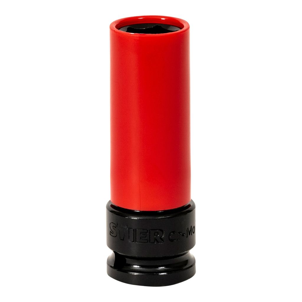 STIER Kraft-Steckschlüssel-Einsatz, Antrieb 1/2 Zoll, SW 17 mm, Vierkant hohl, Abtrieb Sechskant, Nüsse, Schonnüsse, Für Radmontage von Alufelg...