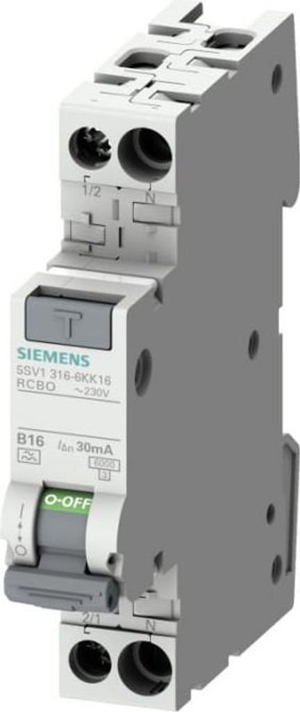 Siemens 5SV13167KK02 FI-Schutzschalter/Leitungsschutzschalter 2polig 2 A 0.03 A 230 V (5SV13167KK02)