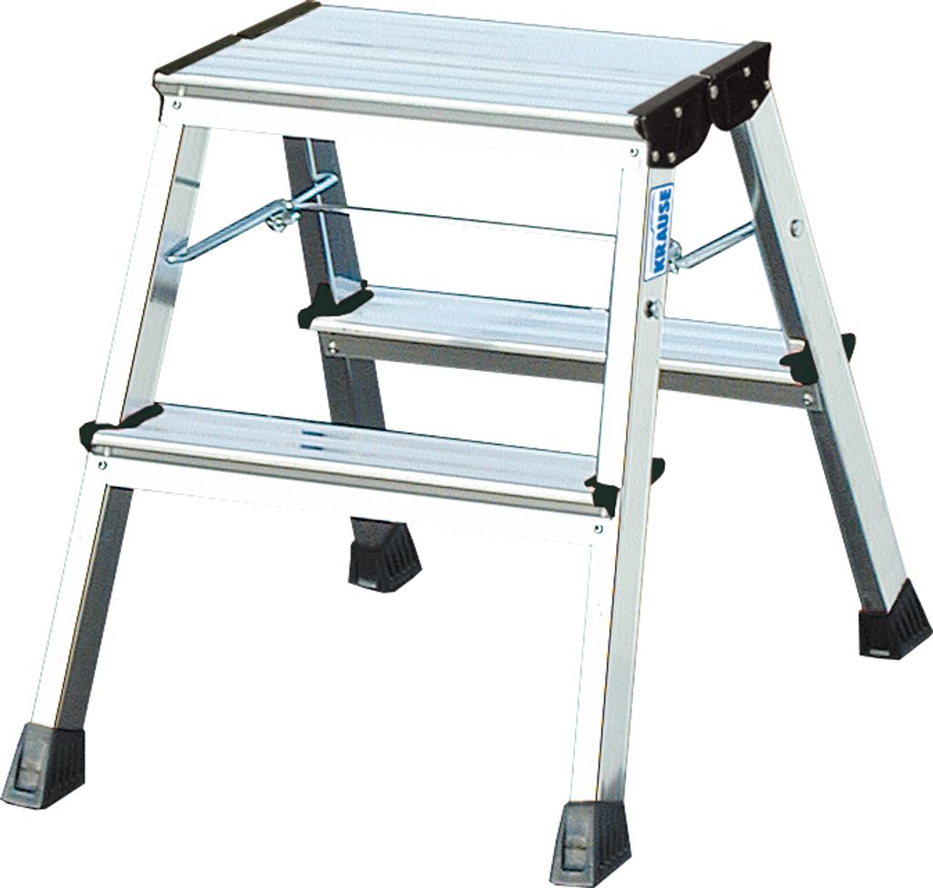 KRAUSE Klapptritt MONTO Rolly alu 2x 2 Stufen, H: 55,0 cm