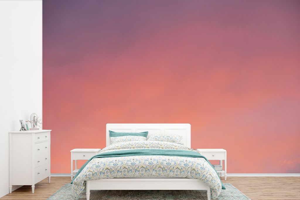MuchoWow Fototapete für Wohnzimmer oder Schlafzimmer Wandtapete Vinyl Motivtapete Nahaufnahme eines farbigen Himmels - 600x400 cm - Vinyltapeten