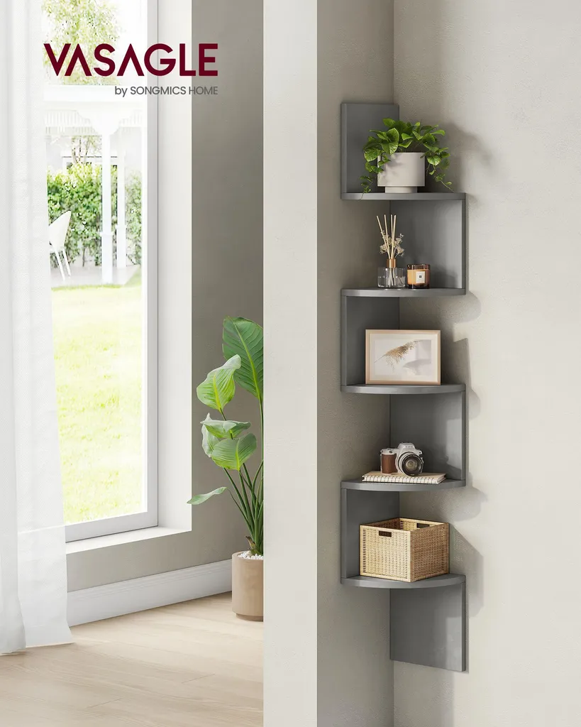 Étagère de rangement murale à 5 niveaux pour CD et décoration Loft
