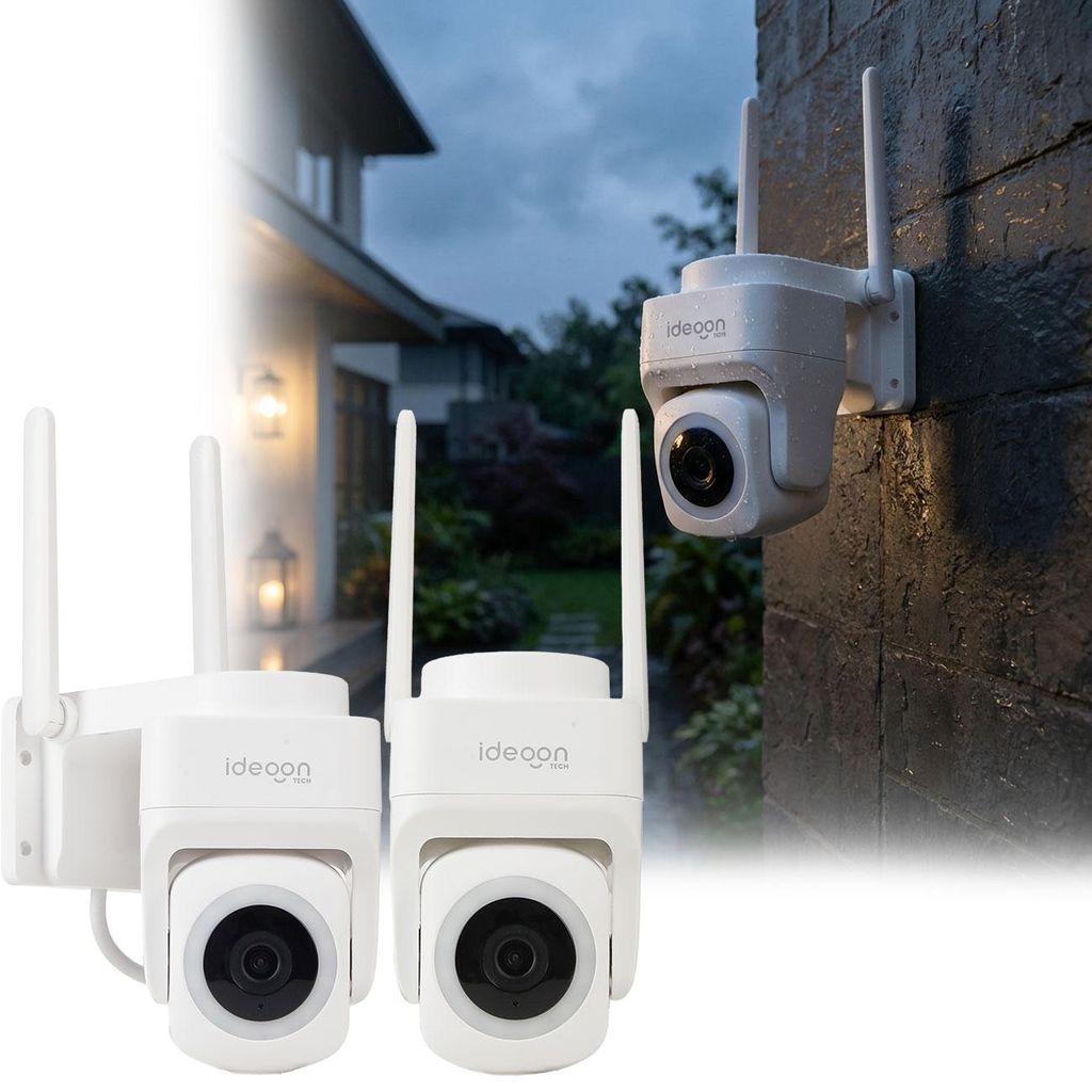 2er-Set Outdoor Überwachungskamera 2K WLAN IP65 Wetterfest: Produktbild 