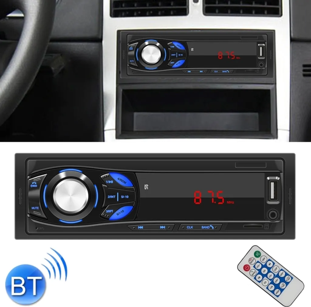 Autoradio 1044 1 DIN Bluetooth MP3 FM: Stereo Auto con Telecomando