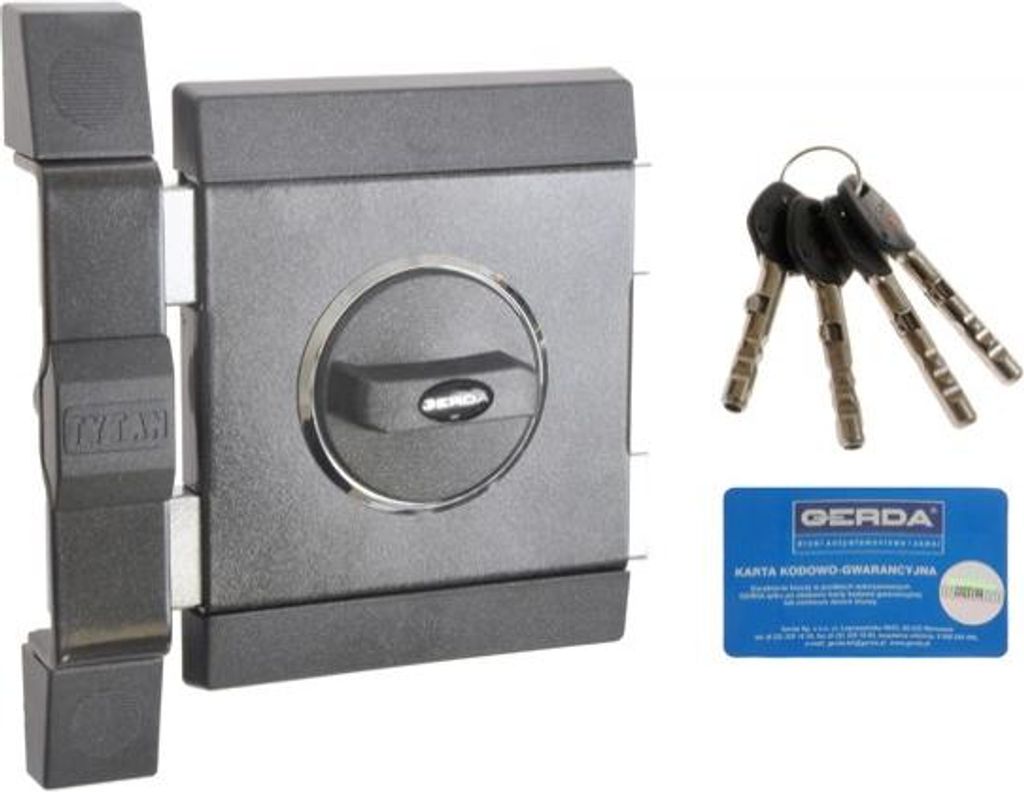 Gerda TYTAN ZX Aufputzschloss, Graphit, ohne Produktbild 