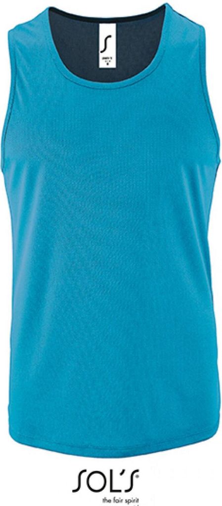 SOLs 02073 | Canotta sportiva da uomo - Colore: Aqua - Immagine del prodotto 