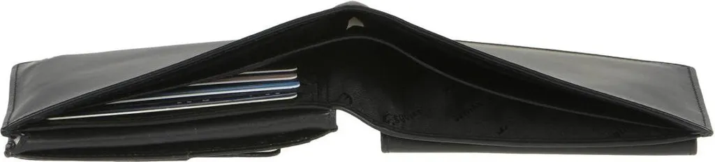 Esquire Harry Portefeuille RFID avec Rabat - Cuir Véritable Noir Quer - 20