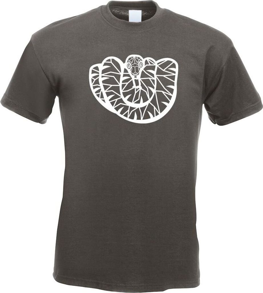 Kiwistar - T-Shirt - Graphit - Polygon Schlange Boa Tier Art Herren Funshirt Bedruckt Design Sprüche Spruch Motive - mit Motiv Bedruckt - Funshirt...