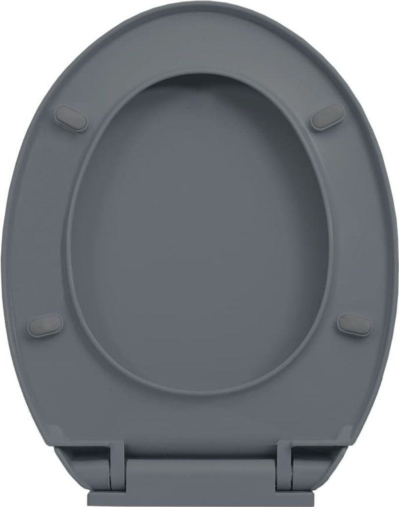 vidaXL Toilettensitz mit Absenkautomatik Quick-Release Grau Produktbild 6