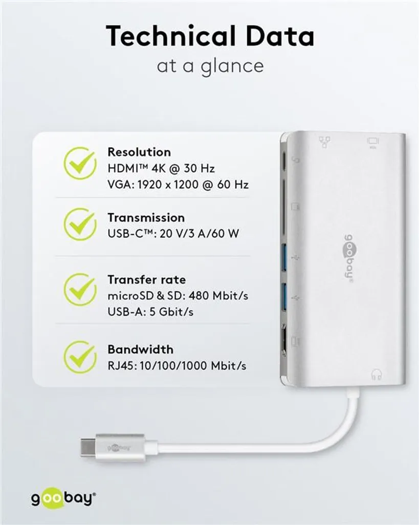 Adaptateur USB-C vers HDMI et USB Hub Multiport pour PC et MacBook - 6