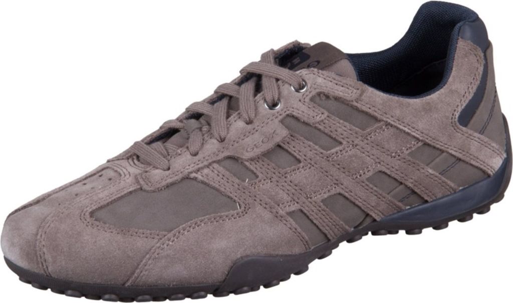 A single gray Geox men's sneaker is shown against a white background.