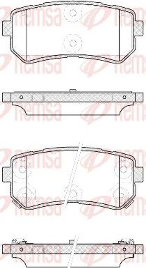 Plaquettes de frein REMSA 1209.42 haute résistance - OE 583021KA30