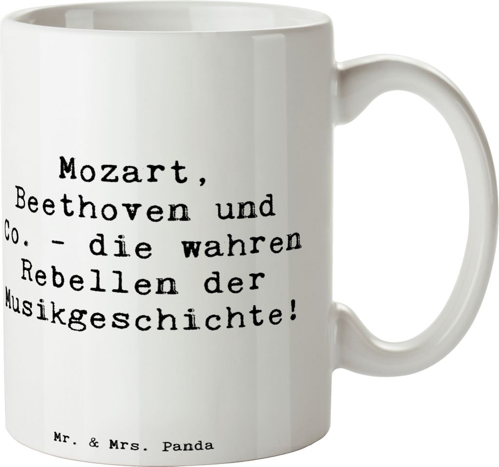 Mr. & Mrs. Panda Becher Spruch Klassik Rebellen - Weiß - Geschenk, Oper, Teetasse, Klassische Musik, Notation, Rock, Kammermusik, Musikliebhaber, ...