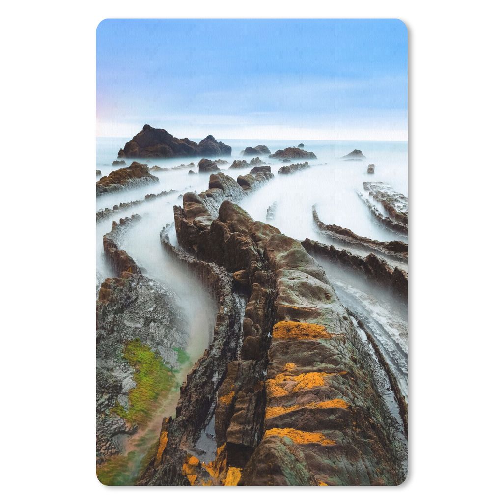 MuchoWow Mauspad Mousepad Nebel - Felsen - Wasser - Natur 18x27 cm - Mousepads - Maus Mat - Pad - Mausunterlage