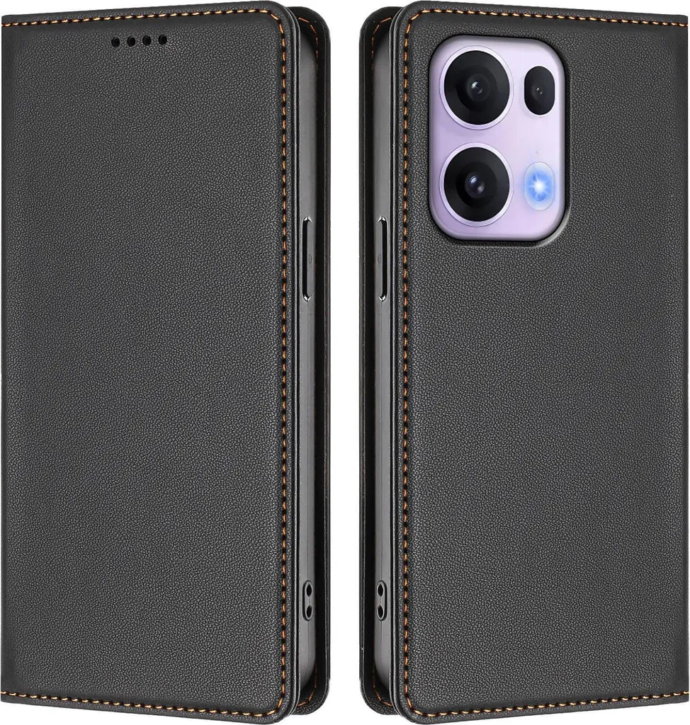 Custodia Flip Oppo Reno13 Pro 5G Nera - Protezione Urti e Supporto